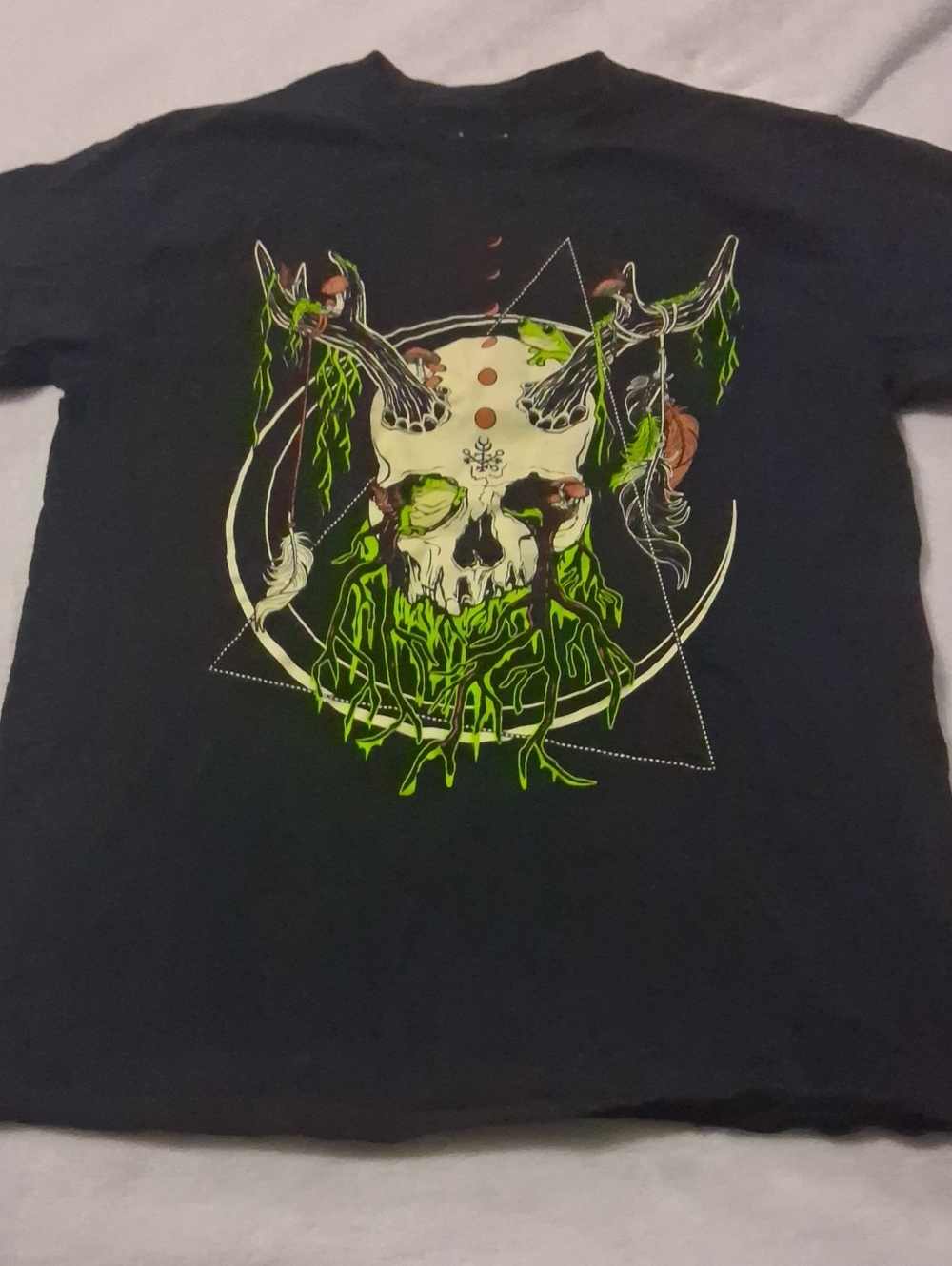 Black Skull And Moon Tee
